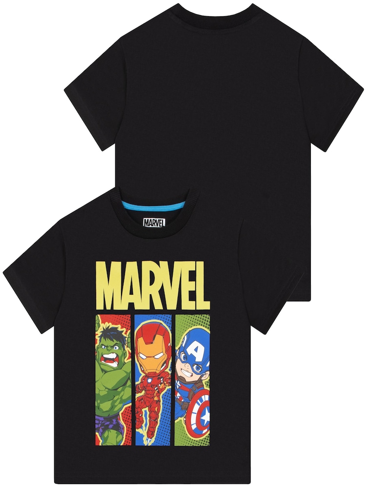 Character Blue Marvel Avengers Iron Man, Captain America And Hulk T-Shirts 3 Pack - Image 2 of 5 Character Blue Marvel Avengers Iron Man, Captain America And Hulk T-Shirts 3 Pack - Image 2 of 5