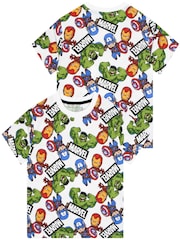 Character Blue Marvel Avengers Iron Man, Captain America And Hulk T-Shirts 3 Pack - Image 4 of 5