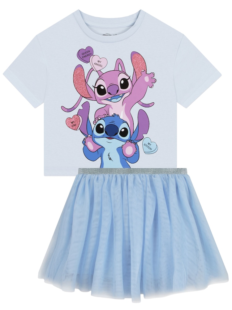 Character Blue Disney Lilo & Stitch T-Shirt And Skirt Set - Image 1 of 12 Character Blue Disney Lilo & Stitch T-Shirt And Skirt Set - Image 1 of 12