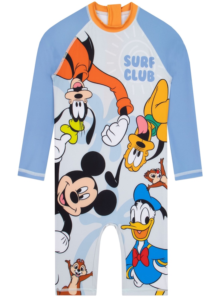 Character Blue Disney Mickey Mouse Long Sleeve Swimsuit - Image 1 of 7