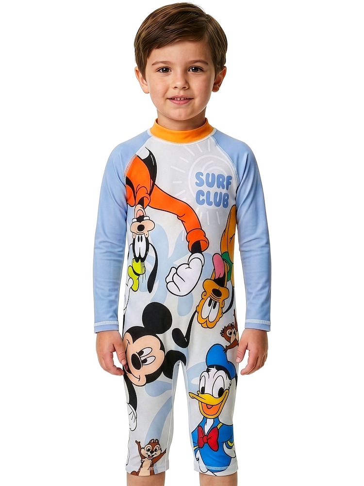 Character Blue Disney Mickey Mouse Long Sleeve Swimsuit - Image 2 of 7