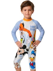 Character Blue Disney Mickey Mouse Long Sleeve Swimsuit - Image 4 of 7