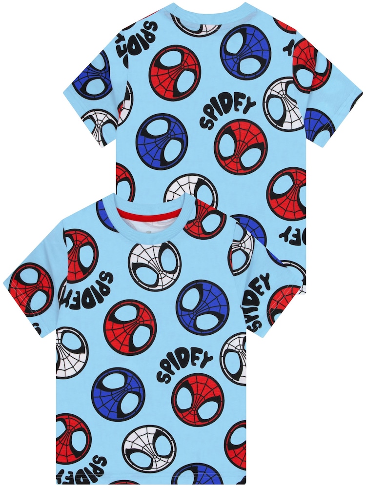 Character Blue Marvel Spidey And His Amazing Friends T-Shirts 3 Pack - Image 2 of 5 Character Blue Marvel Spidey And His Amazing Friends T-Shirts 3 Pack - Image 2 of 5