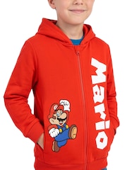 Character Red Super Mario Zip Through Hoodie - Image 3 of 11