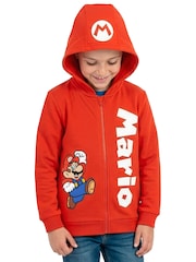 Character Red Super Mario Zip Through Hoodie - Image 4 of 11