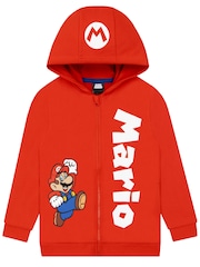 Character Red Super Mario Zip Through Hoodie - Image 8 of 11