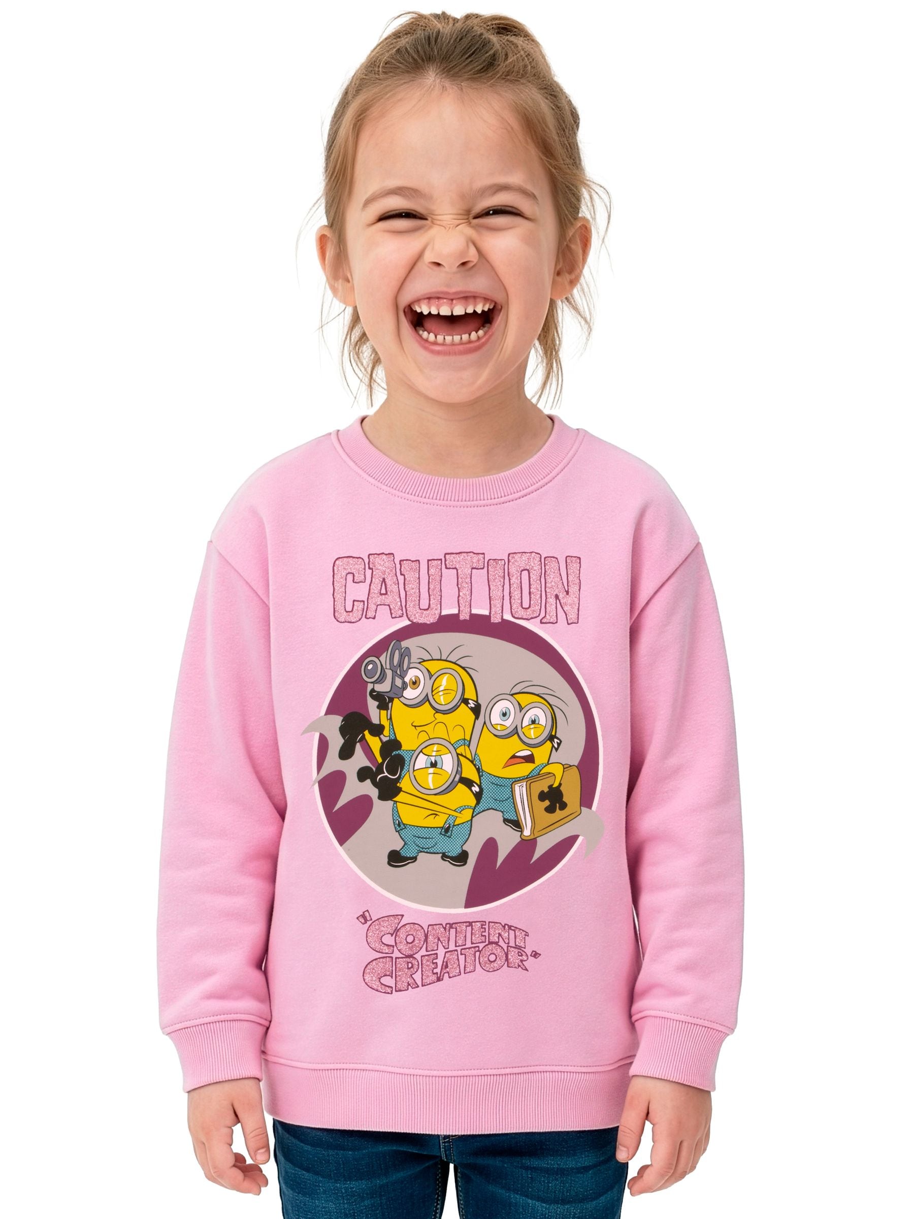 Buy Character Pink Minions Sweatshirt With Glitter Detail from
