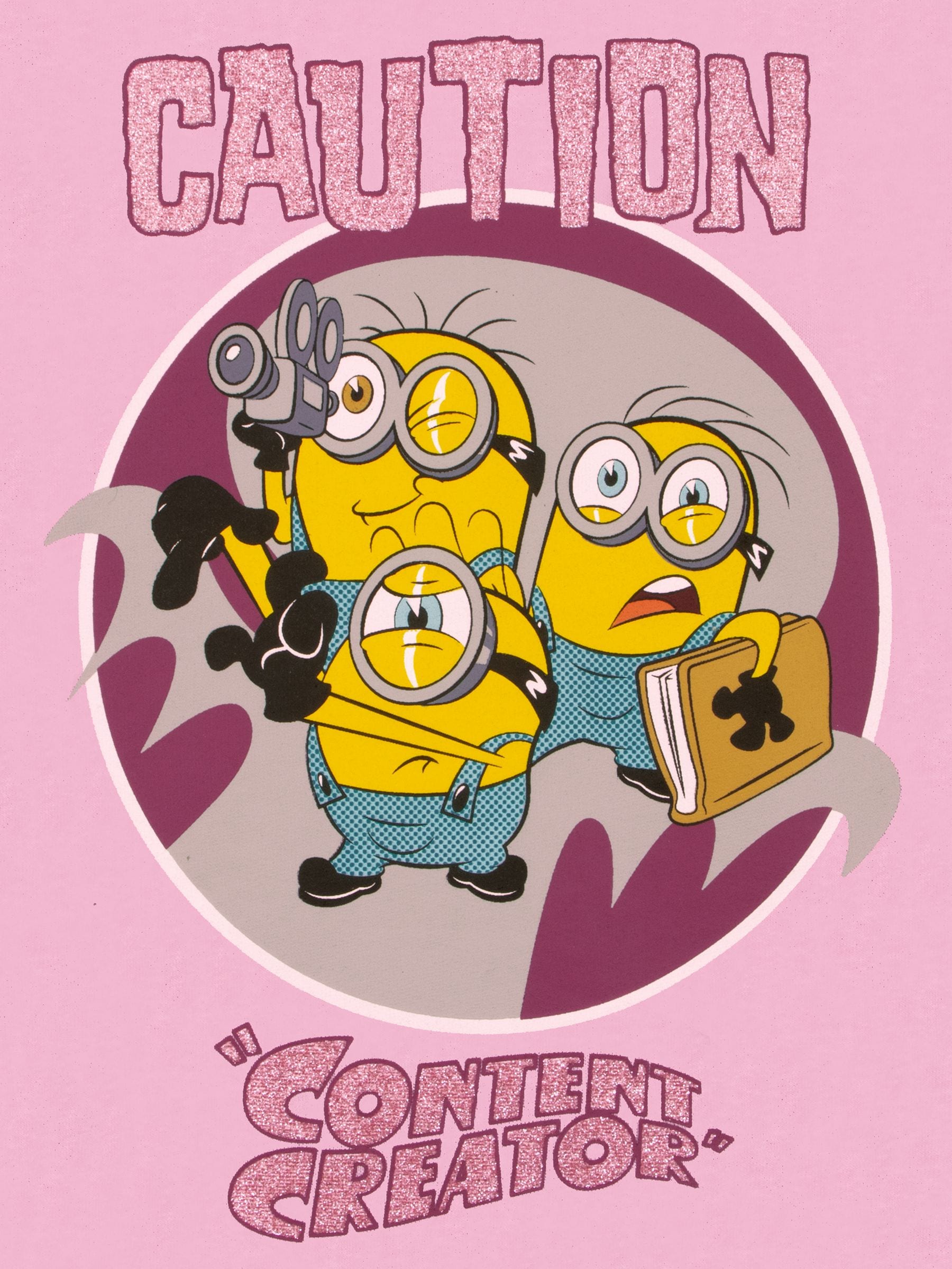 Buy Character Pink Minions Sweatshirt With Glitter Detail from