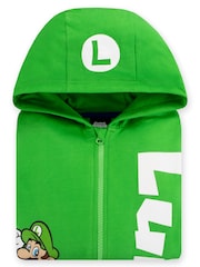 Character Green Super Mario Zip Through Hoodie Luigi - Image 11 of 11