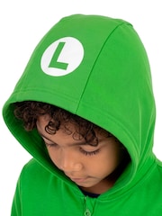 Character Green Super Mario Zip Through Hoodie Luigi - Image 4 of 11