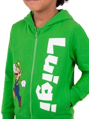 Character Green Super Mario Zip Through Hoodie Luigi - Image 5 of 11