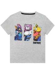 Character Grey Fortnite Short Pyjamas - Image 6 of 9