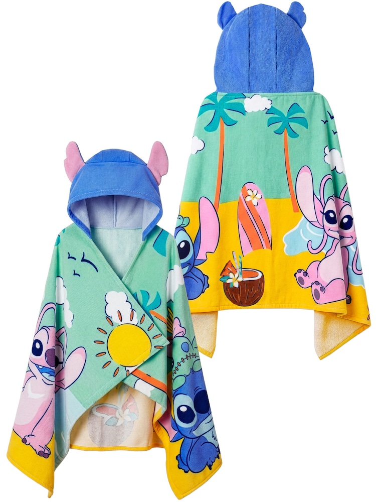 Character Blue Disney Stitch And Angel Swimming And Bath Wrap Towel Poncho - Image 1 of 10