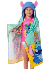 Character Blue Disney Stitch And Angel Swimming And Bath Wrap Towel Poncho - Image 4 of 10