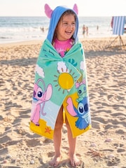 Character Blue Disney Stitch And Angel Swimming And Bath Wrap Towel Poncho - Image 6 of 10