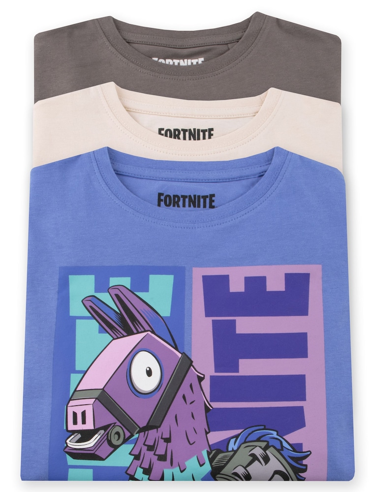 Character Blue Fortnite T-Shirts 3 Pack - Image 5 of 5
