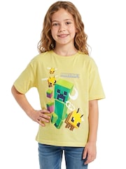 Character Yellow Minecraft Creeper Gaming T-Shirt - Image 3 of 9