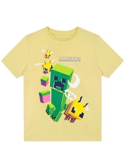 Character Yellow Minecraft Creeper Gaming T-Shirt - Image 5 of 9