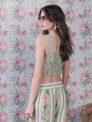 River Island Cabbages and Roses Floral Print Ruffle Corset Top - Bild 2 von 4