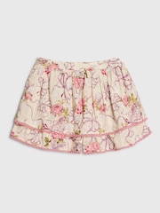 River Island Cream Cabbages and Roses Floral Print Ruffle Shorts - Image 5 of 6