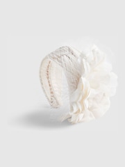 River Island White Edwina Pearl Fascinator Headband - Image 2 of 5
