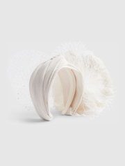 River Island White Edwina Pearl Fascinator Headband - Image 5 of 5