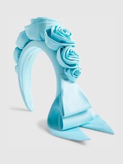 River Island Blue Edwina 3D Floral Headband - Image 2 of 5