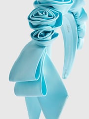 River Island Blue Edwina 3D Floral Headband - Image 5 of 5