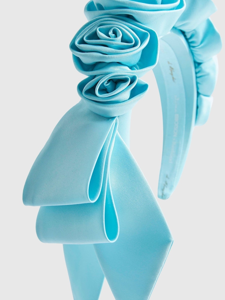 River Island Blue Edwina 3D Floral Headband - Image 5 of 5