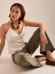 Anthropologie Green Maeve The Colette High Waisted Wide-Leg Trousers - Image 2 of 4