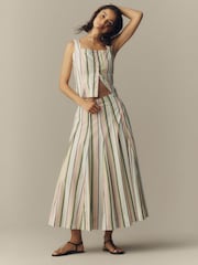 Anthropologie Green Maeve Cotton Sleeveless Crop Top - Image 3 of 4