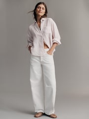 Anthropologie Maeve Shrunken Bennet Linen Buttondown Shirt - Image 3 of 3