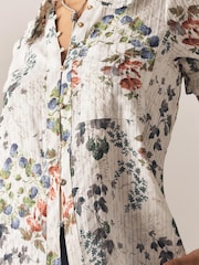 Anthropologie Cream Pilcro The Keira Collared Button-Front Blouse - Image 3 of 4