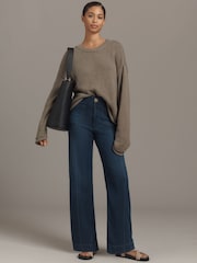 Anthropologie Blue Maeve The Colette Full-Length Wide-Leg Jeans - Image 1 of 4