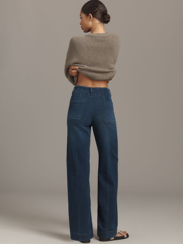 Anthropologie Blue Maeve The Colette Full-Length Wide-Leg Jeans - Image 2 of 4