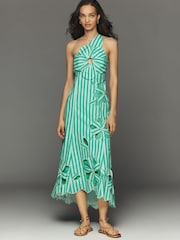 Anthropologie One-Shoulder Cutwork Dress - Image 1 of 3