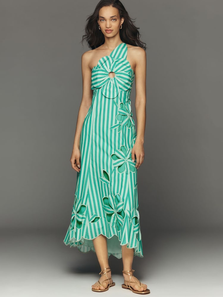 Anthropologie One-Shoulder Cutwork Dress - Image 1 of 3