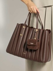 Dune London Brown Dolly Tote Bag - Image 6 of 6