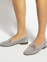 Dune London Grey Gilli T Loafers - Image 1 of 7