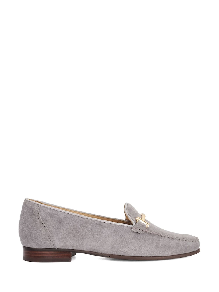 Dune London Grey Gilli T Loafers - Image 2 of 7