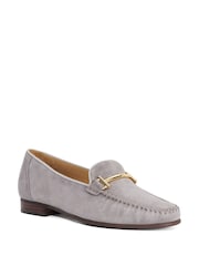 Dune London Grey Gilli T Loafers - Image 3 of 7