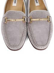 Dune London Grey Gilli T Loafers - Image 6 of 7