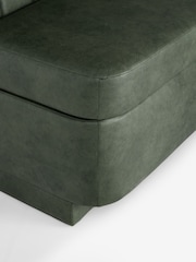 Easton Faux Leather Dark Green Easy Clean Anderson Storage Left Hand Corner Dining Bench - Image 11 of 12
