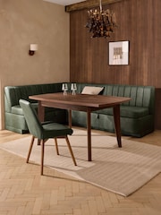 Easton Faux Leather Dark Green Easy Clean Anderson Storage Left Hand Corner Dining Bench - Image 2 of 12
