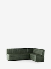 Easton Faux Leather Dark Green Easy Clean Anderson Storage Right Hand Corner Dining Bench - Image 10 of 11
