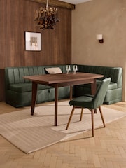 Easton Faux Leather Dark Green Easy Clean Anderson Storage Right Hand Corner Dining Bench - Image 2 of 11