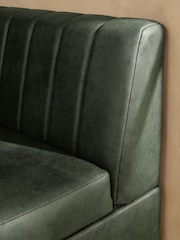 Easton Faux Leather Dark Green Easy Clean Anderson Storage Right Hand Corner Dining Bench - Image 6 of 11