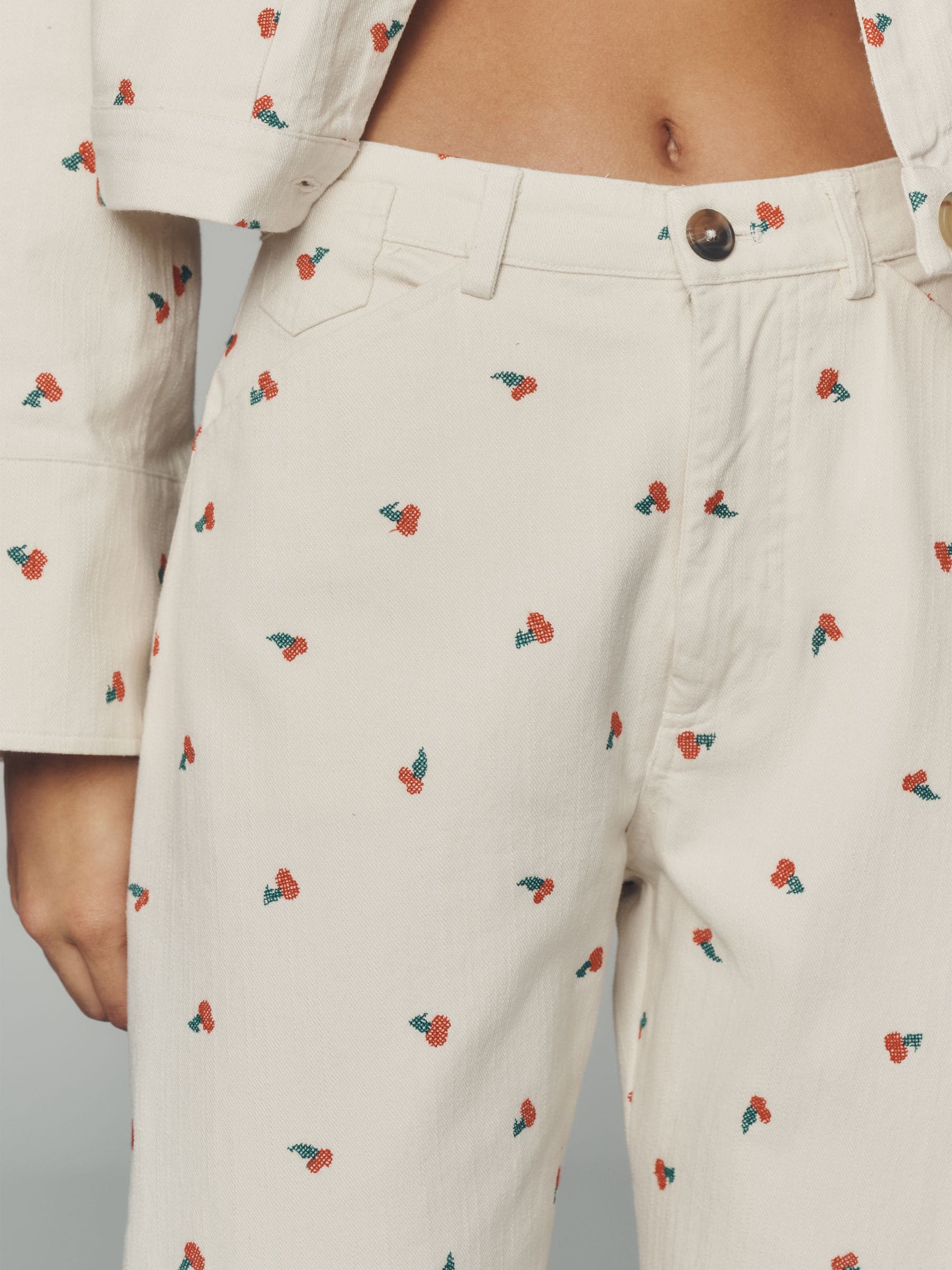 フラワー・ガーデニング My terry Buy Anthropologie Natural Cherry Embriodery Pilcro The Kayden
