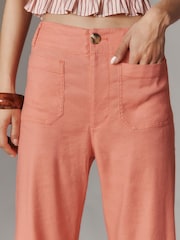 Anthropologie Maeve The Colette Cropped Wide-Leg Trousers: Linen Edition - Image 4 of 4