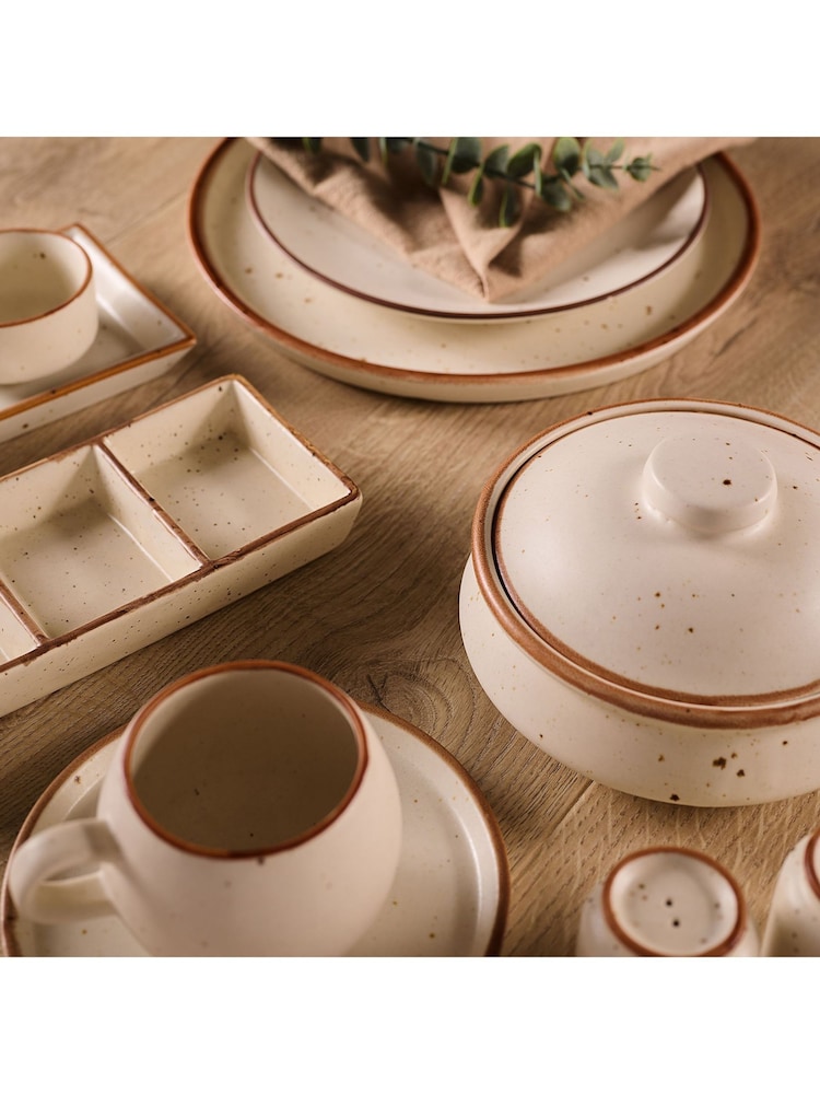 Widdop Set of 2 White Serving Tray with 3 Sections - Image 4 of 4